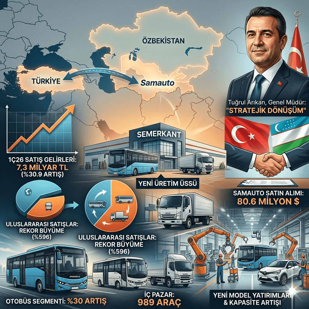 Anadolu Isuzu’dan Küresel Büyüme Hamlesi: 7,3 Milyar TL Ciro, Samauto Satın Alımıyla Orta Asya’ya Güçlü Giriş