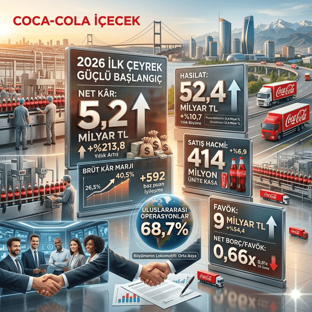 Coca-Cola İçecek’ten Güçlü Bilanço: 2026 İlk Çeyreğinde Net Kâr Yüzde 214 Arttı