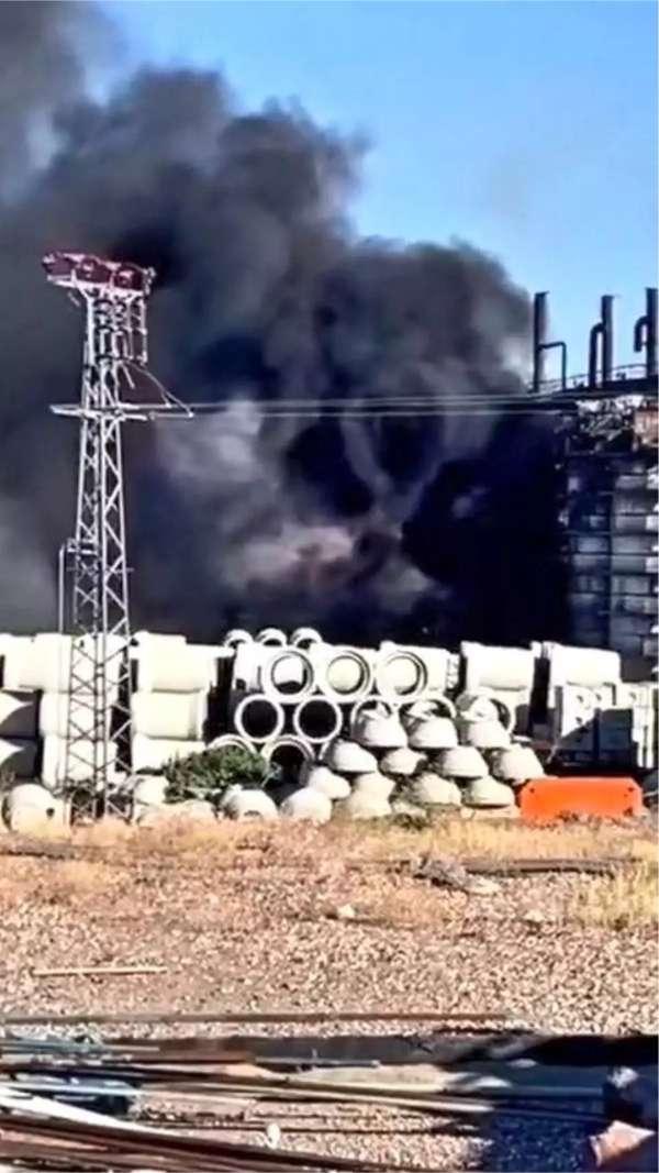 Elazığ'da Kireç Fabrikasında Yangın