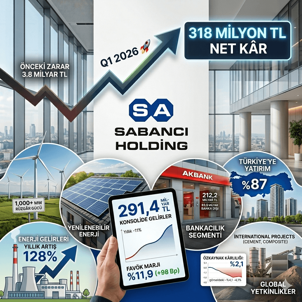 Sabancı Holding Yeniden Kâra Geçti: 2026 İlk Çeyreğinde 318 Milyon TL Net Kâr Açıklandı