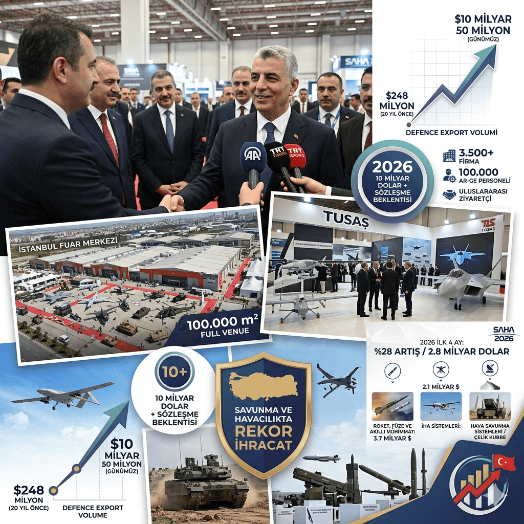Ticaret Bakanı Ömer Bolat SAHA 2026’da Açıkladı: Savunma Sanayisinde 10 Milyar Dolar İhracat ve Rekor Büyüme